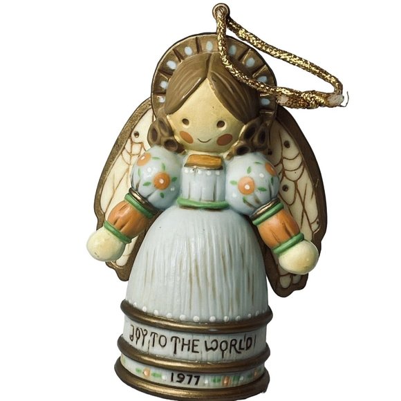 VINTAGE Hallmark Christmas Collection Ornament Joy to the World Holiday Angel - Picture 1 of 8